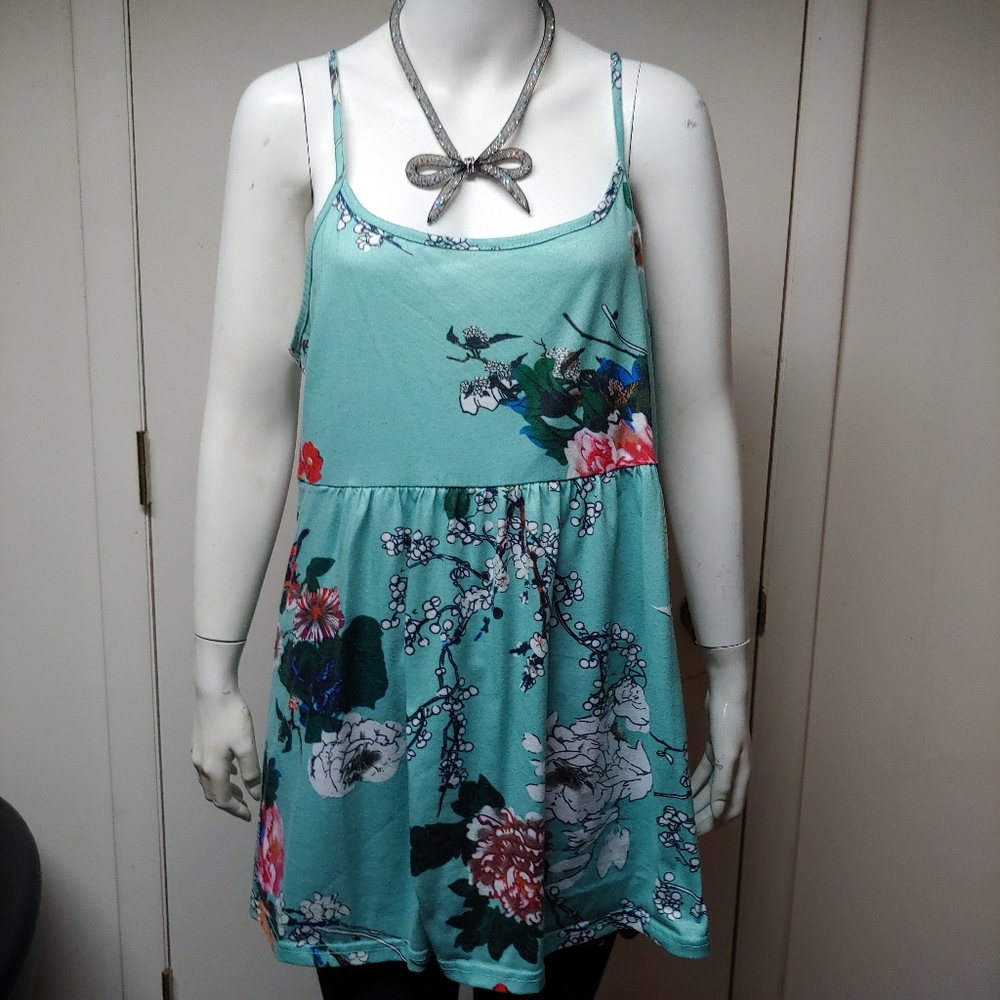 Hibelle Multi Color Floral Sleeveless Dress L
